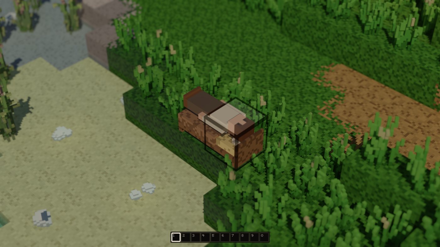 A person asleep in a fur and hide bed in the grass